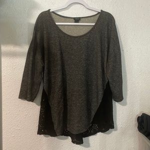 Torrid lace back half sleeve top